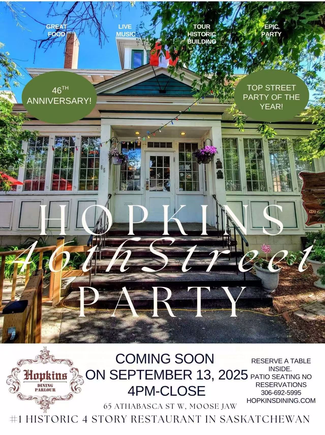 Hopkins Dining Parlour 46th Anniversary Celebration